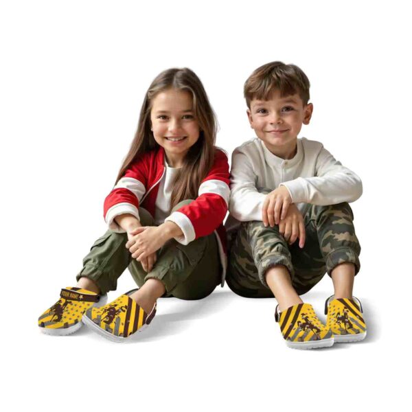 custom wyoming cowboys star spangled graphic clog fashion forward