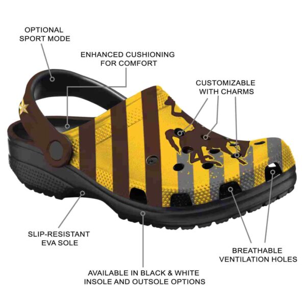 custom wyoming cowboys star spangled graphic clog new arrival