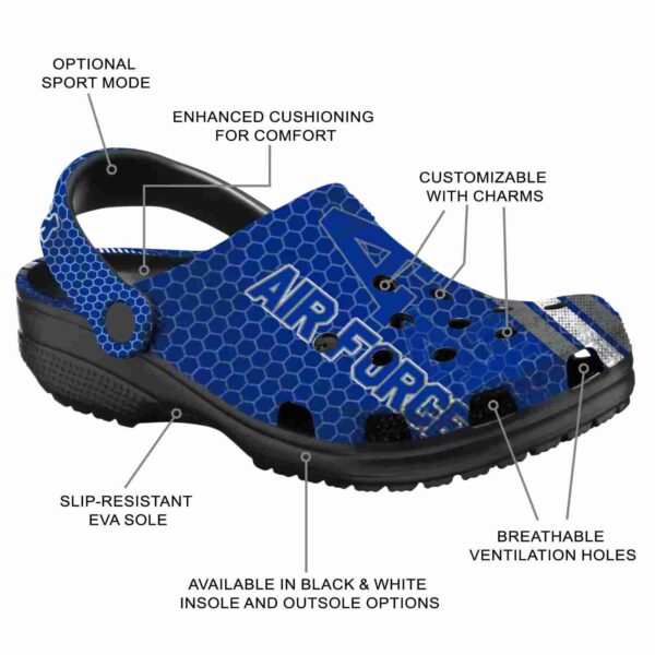 customized air force falcons contrasting stripes clog new arrival