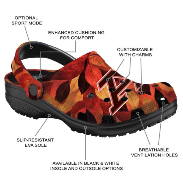 customized akron zips autumn leaves clog new arrival