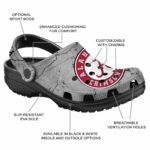Customized Alabama Crimson Tide Cracked Texture Crocs Best selling