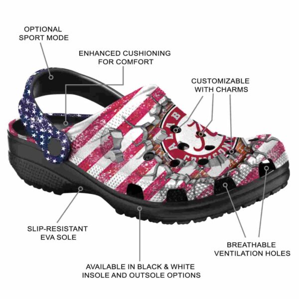 customized alabama crimson tide freedom splinter crocs new arrival