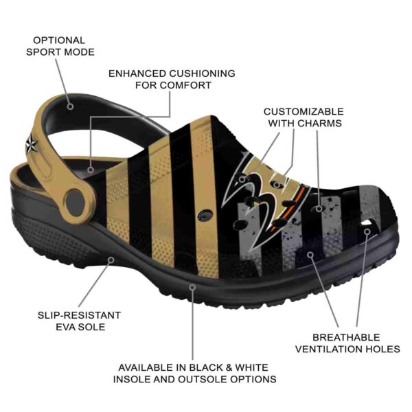 customized anaheim ducks star spangled graphic clog new arrival