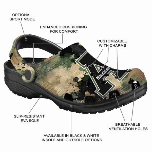 customized appalachian state mountaineers camouflage craze clog new arrival