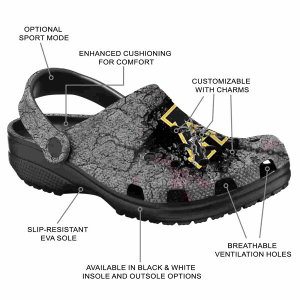 customized appalachian state mountaineers cracked ground texture clog new arrival