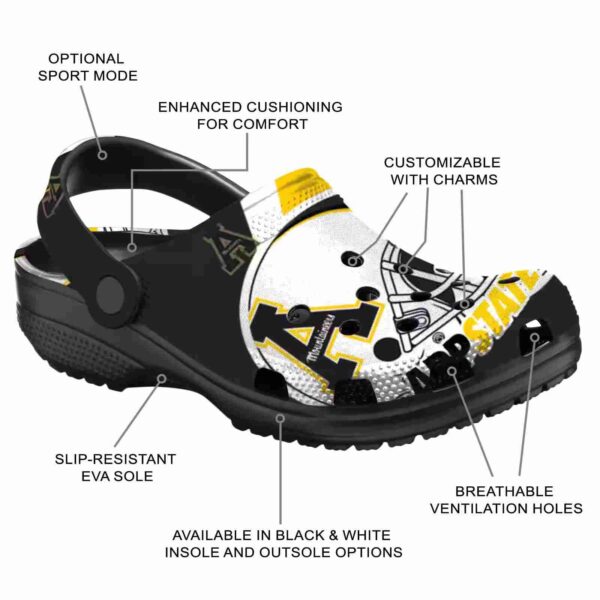customized appalachian state mountaineers football helmet clog new arrival