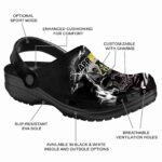 customized appalachian state mountaineers gothic skull clog best selling