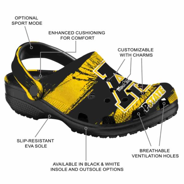 customized appalachian state mountaineers paint splatter graphics clog new arrival