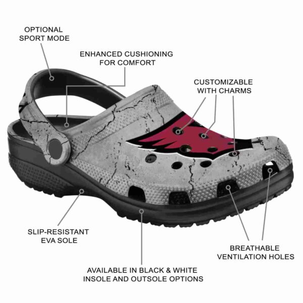 customized arizona cardinals cracked texture crocs new arrival