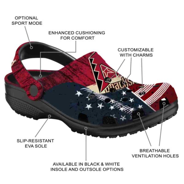 customized arizona diamondbacks star spangled side pattern crocs new arrival