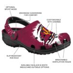 Customized Arizona State Sun Devils Splash Motif Background Crocs Best selling
