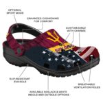 Customized Arizona State Sun Devils Star Spangled Side Pattern Crocs Best selling