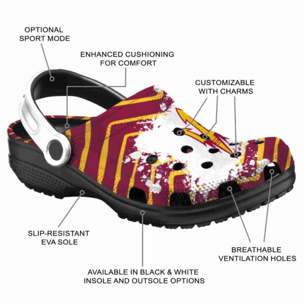 customized arizona state sun devils zigzag paint burst crocs new arrival