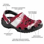 Customized Arkansas Razorbacks Paint Splatter Graphics Crocs Best selling