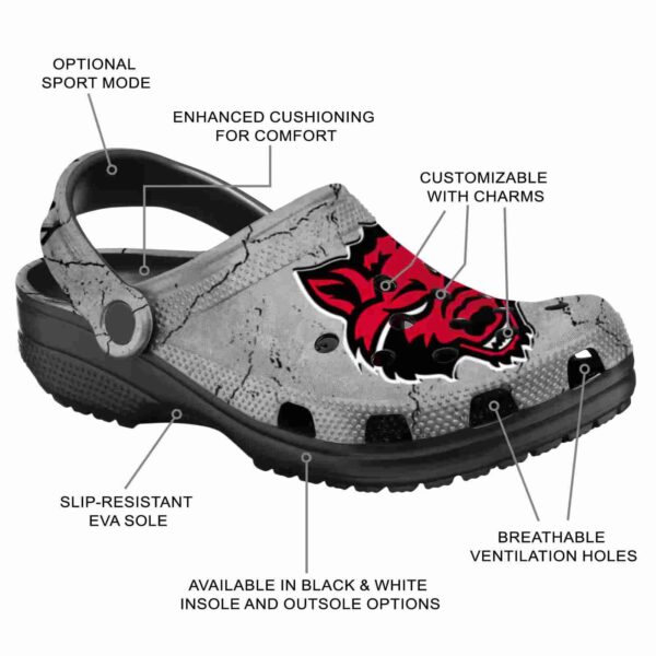 customized arkansas state red wolves cracked texture clog new arrival