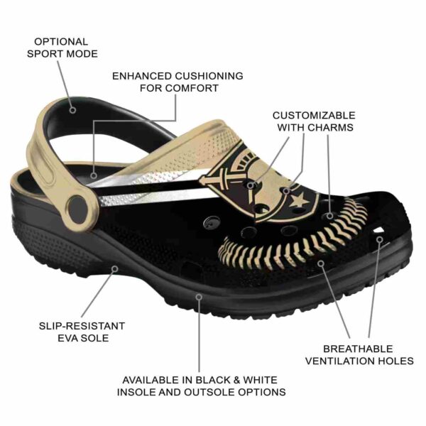 customized army black knights baseball motif clog new arrival
