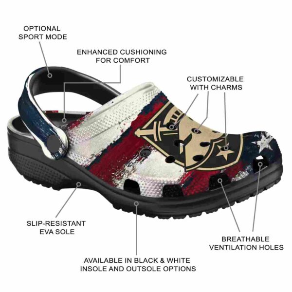 customized army black knights patriotic stripes clog new arrival