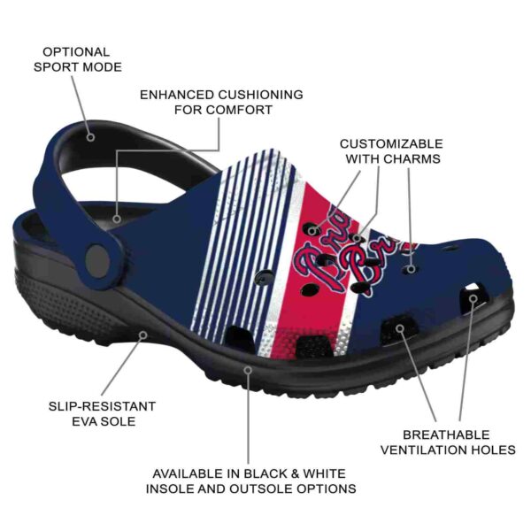 customized atlanta braves vibrant dual tone crocs new arrival