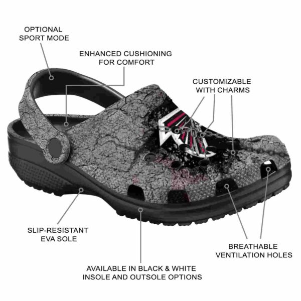 customized atlanta falcons cracked ground texture crocs new arrival