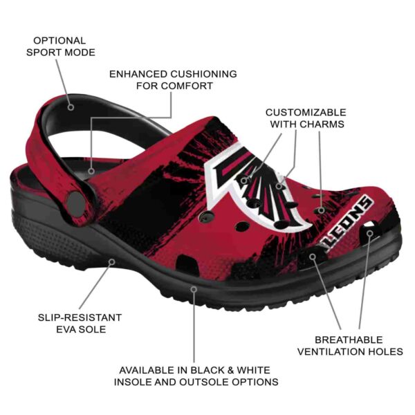 customized atlanta falcons paint splatter graphics crocs new arrival