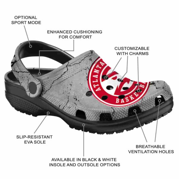 customized atlanta hawks cracked texture clog new arrival