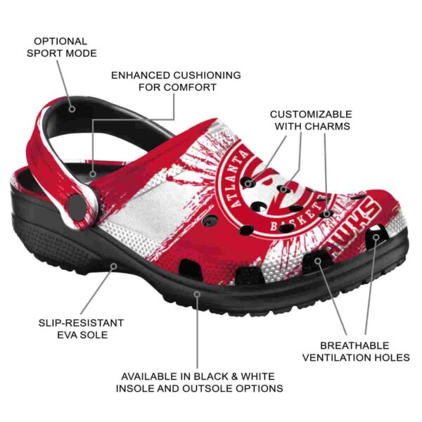 customized atlanta hawks paint splatter graphics clog new arrival