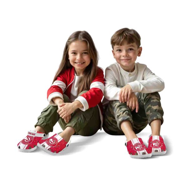 customized atlanta hawks vertical stripes clog fashion forward