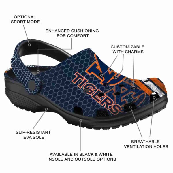 customized auburn tigers contrasting stripes crocs new arrival