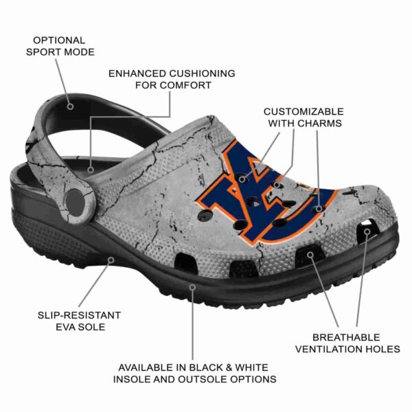 customized auburn tigers cracked texture crocs new arrival