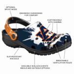 Customized Auburn Tigers Splatter Pattern Crocs Best selling