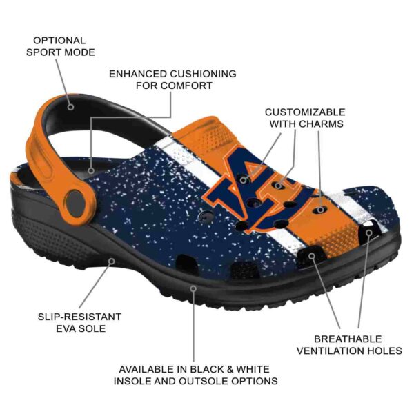 customized auburn tigers vertical stripes crocs new arrival