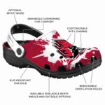 customized ball state cardinals splatter pattern clog best selling