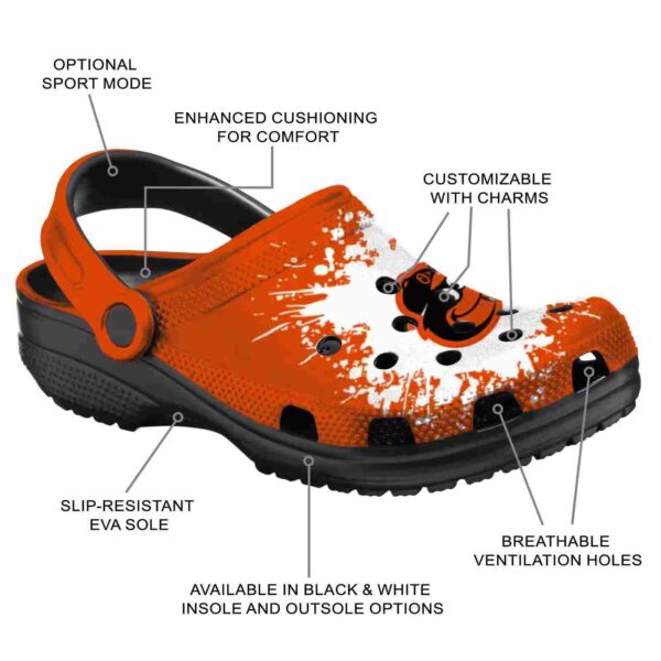 customized baltimore orioles splatter background crocs new arrival