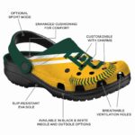 customized baylor bears baseball motif clog best selling
