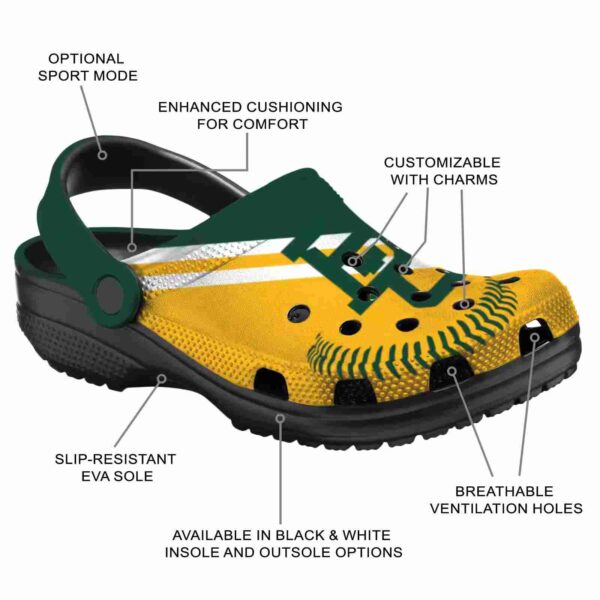 customized baylor bears baseball motif clog new arrival