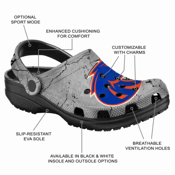 customized boise state broncos cracked texture clog new arrival