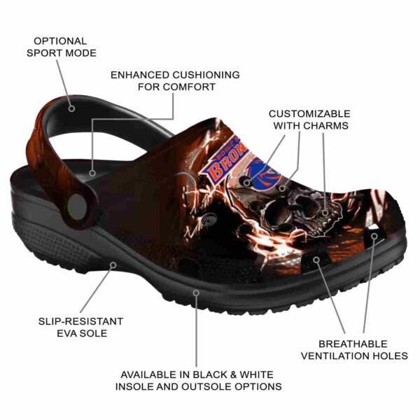 customized boise state broncos gothic skull clog new arrival