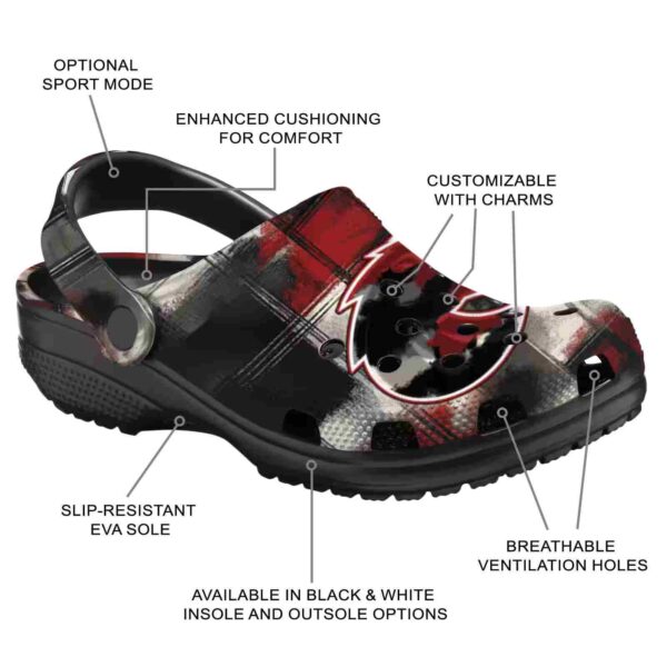 customized boise state broncos plaid fusion clog new arrival