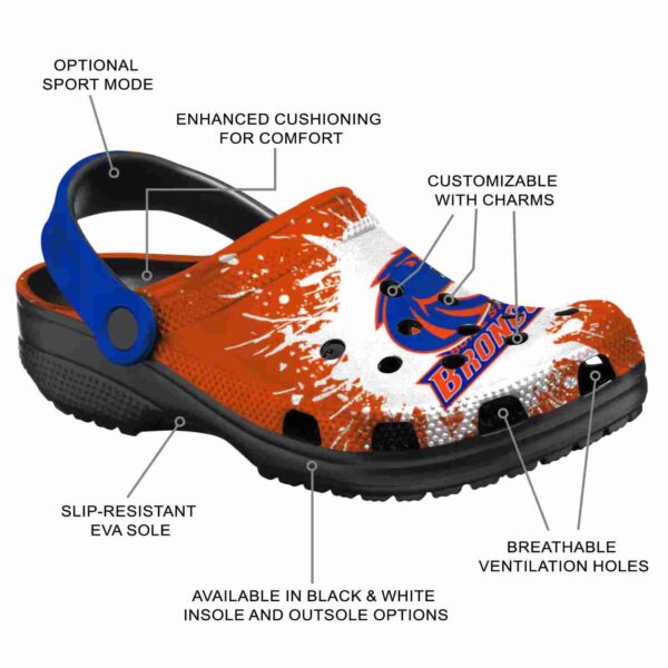 customized boise state broncos splash art clog new arrival