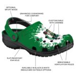 customized boston celtics splatter background crocs fashion forward