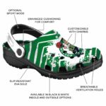 customized boston celtics zigzag paint burst crocs fashion forward