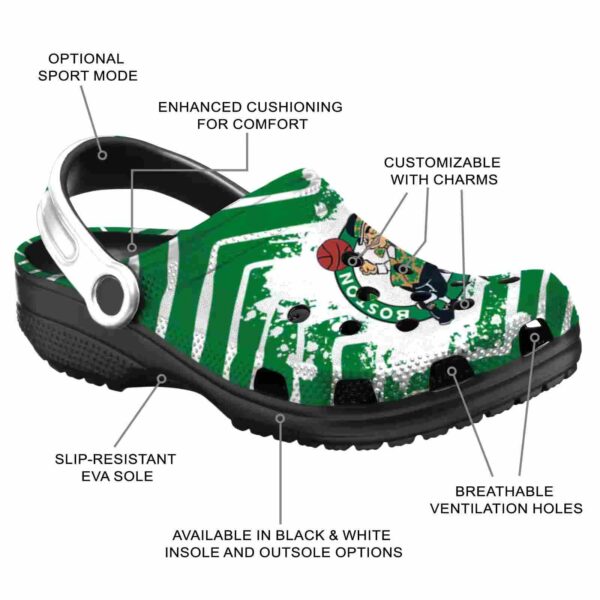 customized boston celtics zigzag paint burst crocs new arrival