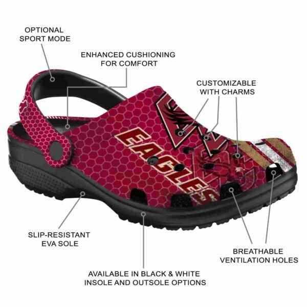 customized boston college eagles contrasting stripes clog new arrival