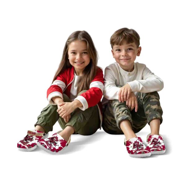 customized boston college eagles splatter pattern clog fashion forward