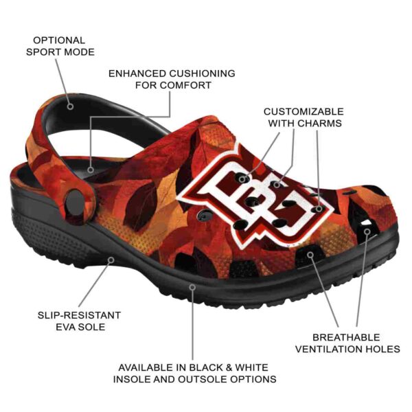 customized bowling green falcons autumn leaves clog new arrival