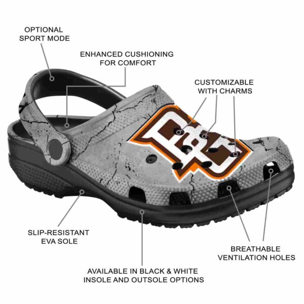 customized bowling green falcons cracked texture clog new arrival