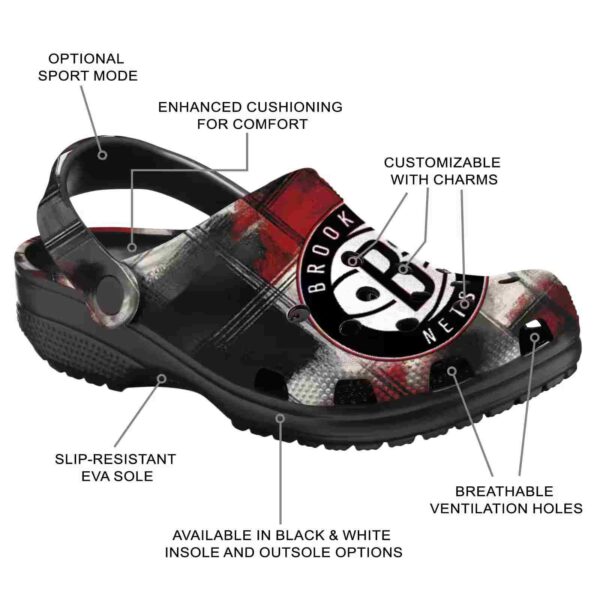 customized brooklyn nets plaid fusion clog new arrival