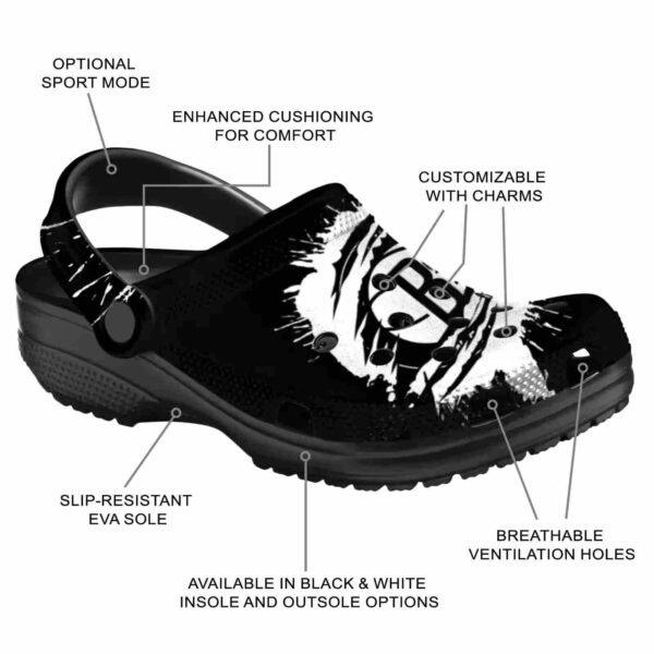 customized brooklyn nets splash motif background clog new arrival