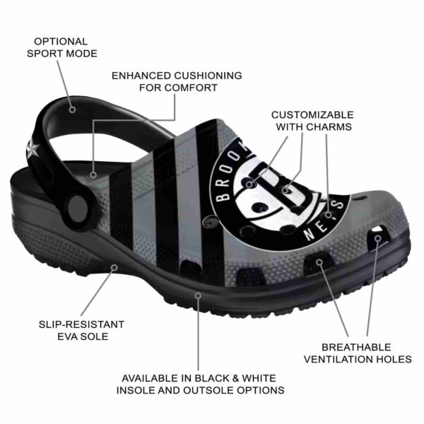 customized brooklyn nets star spangled graphic clog new arrival