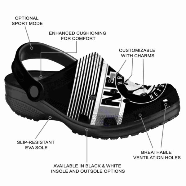 customized brooklyn nets vibrant dual tone clog new arrival